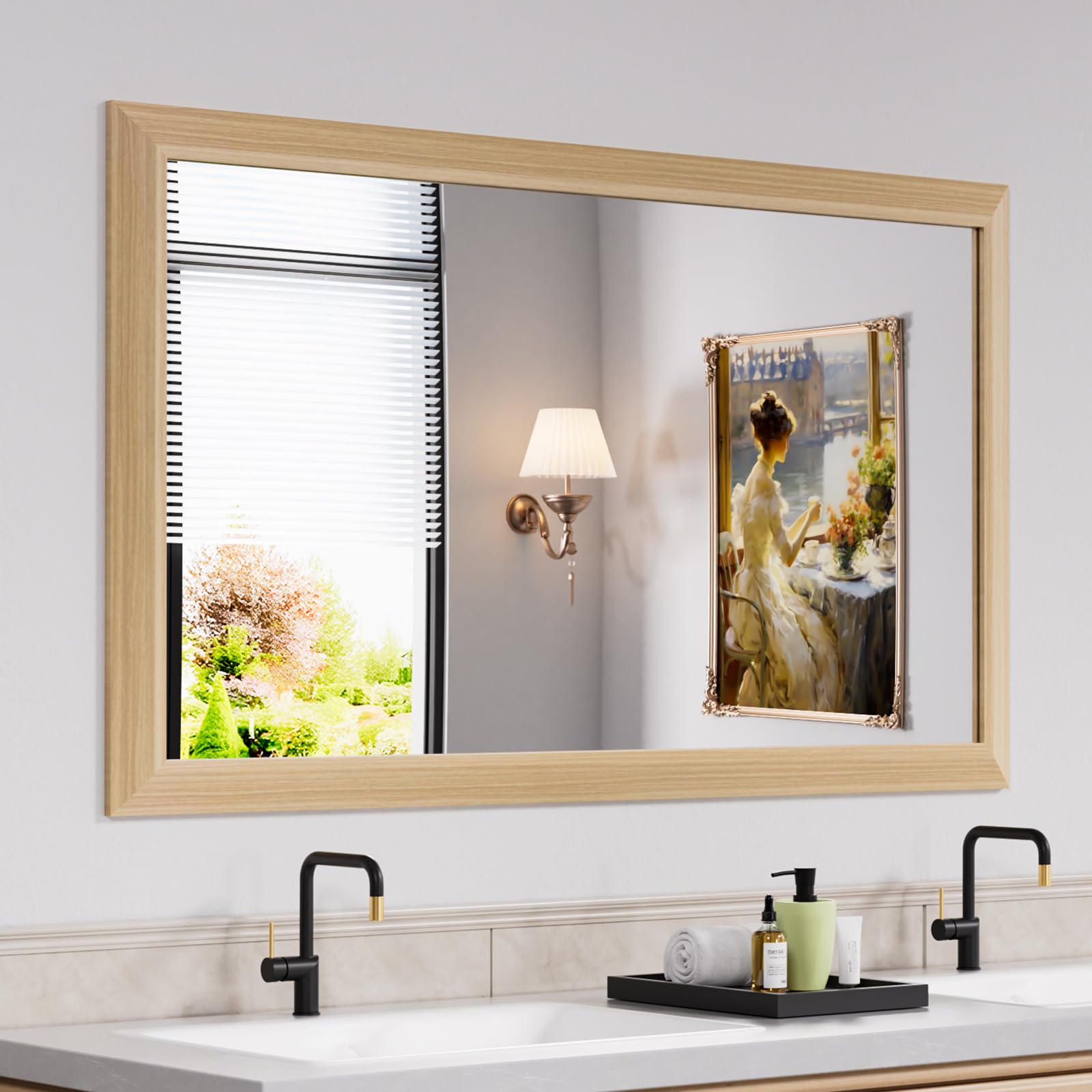 【新品未使用】WALL MIRROR RO-011〈OAK〉SAC WORKS WALL MIRROR[RO-011] | 北欧家具・オーダー家具なら【SAC WORKS】