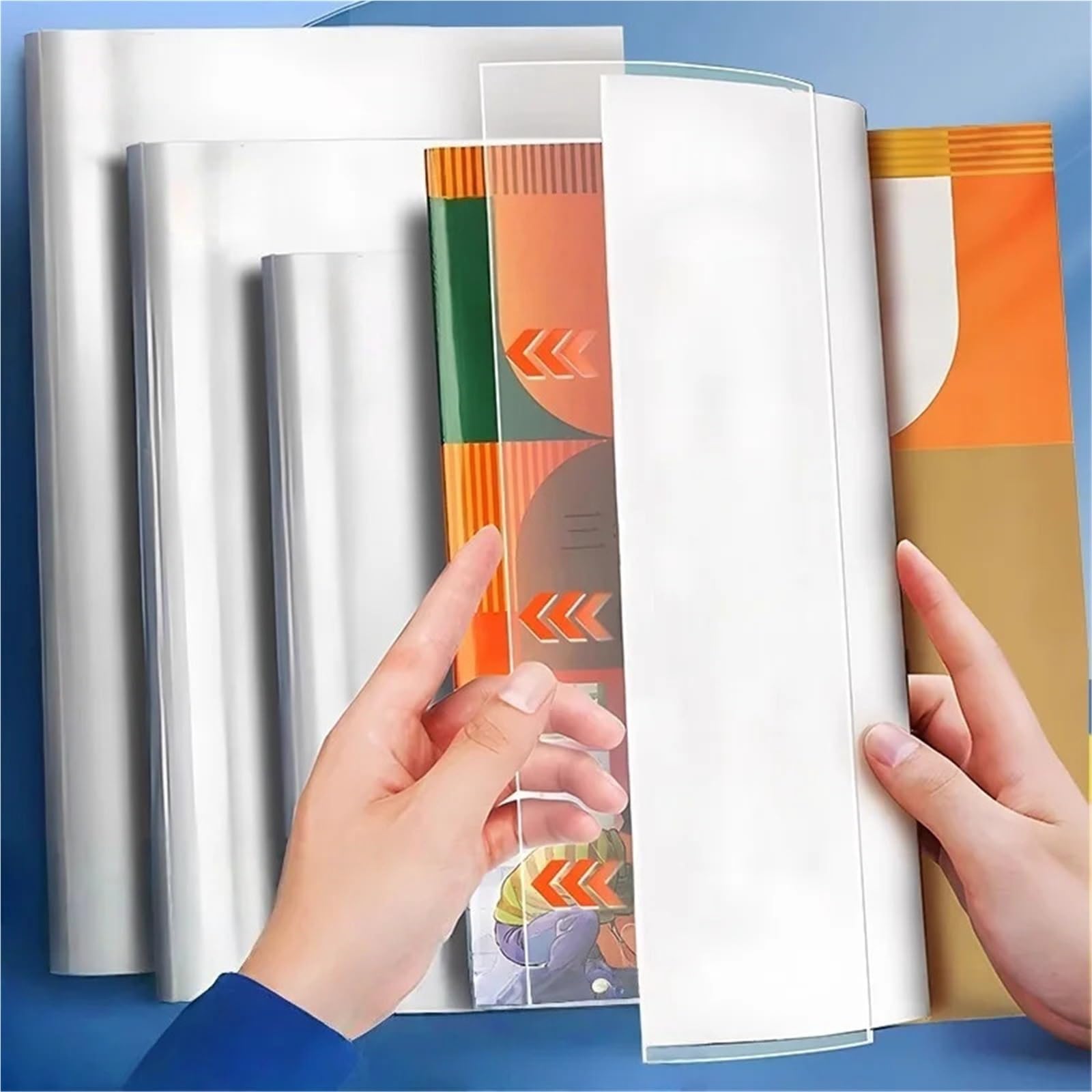 A4/A5/16K wasserdichte Buchhülle, transparent, selbstklebend, Buchschutzhüllen for Schulbücher Für Bücher Hefte(30PCS,A4)