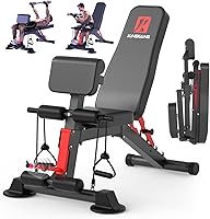 Vista 1 de Adjustable Weight Bench,Utility Workout Bench Foldable Incline Decline Benches for Home Gym Full Body Workout,Load 600LBS