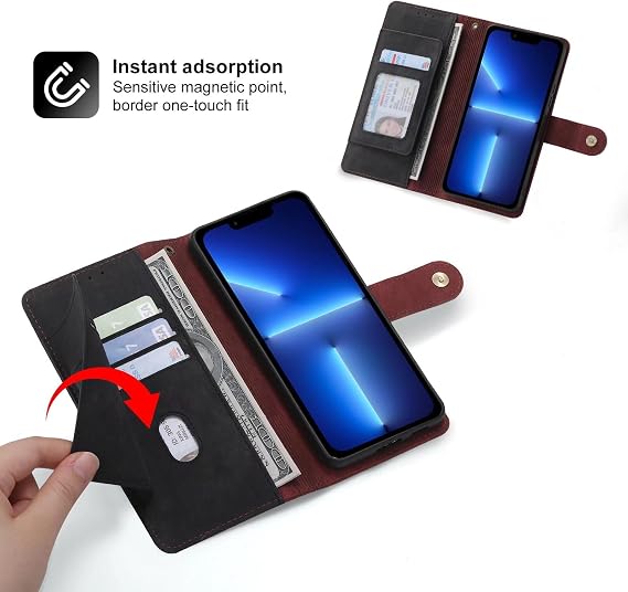 Compatible Tecno Pova 7 Pro Case, Notebook-type, Luxury PU Leather, Wallet Type Cover, Notebook Type Case, Stand Function, Card Pocket Storage Case, Stylish, Zipper Type, Coin Purse, Full