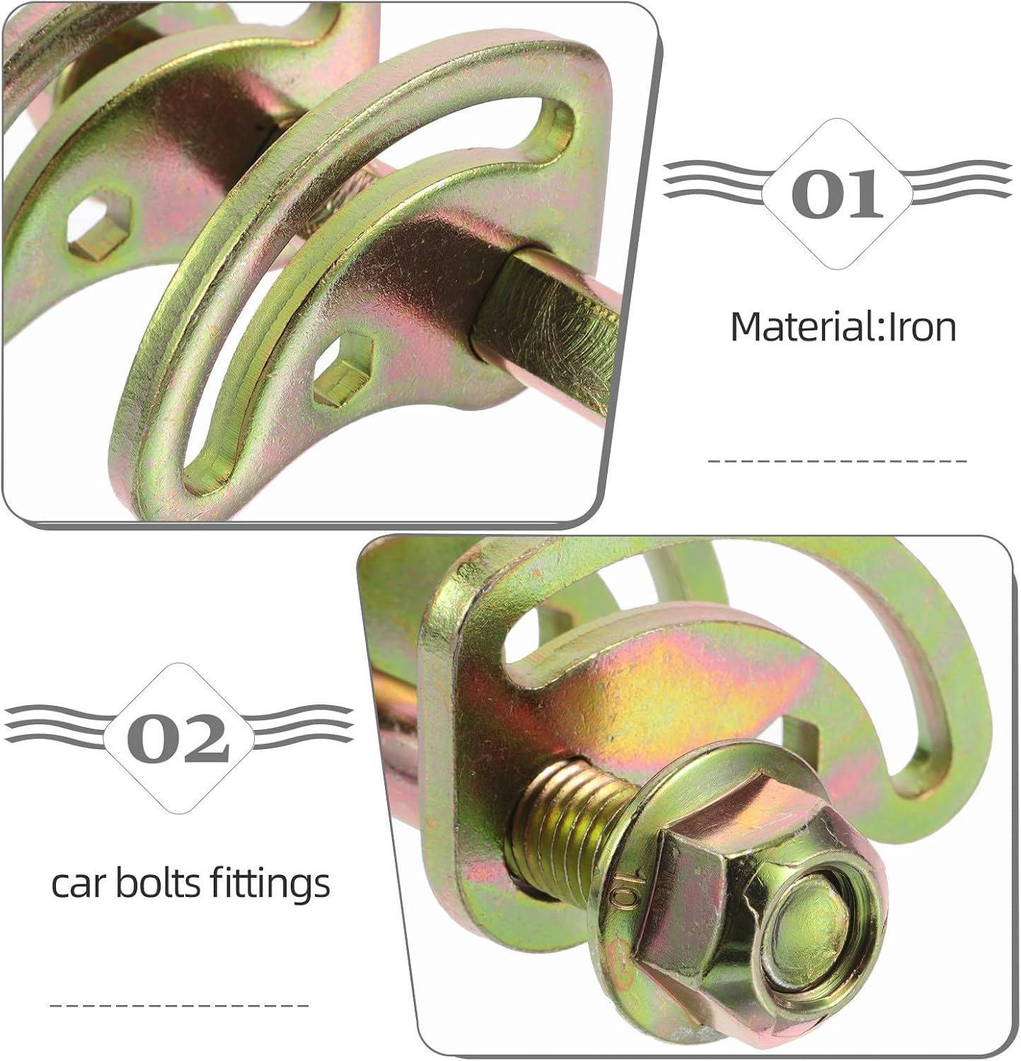 Ipetboom 2pcs Upper Control Arm Camber Bolts Suspension Replacement Fitting for Automotive Front Suspension Control Arm Alignment