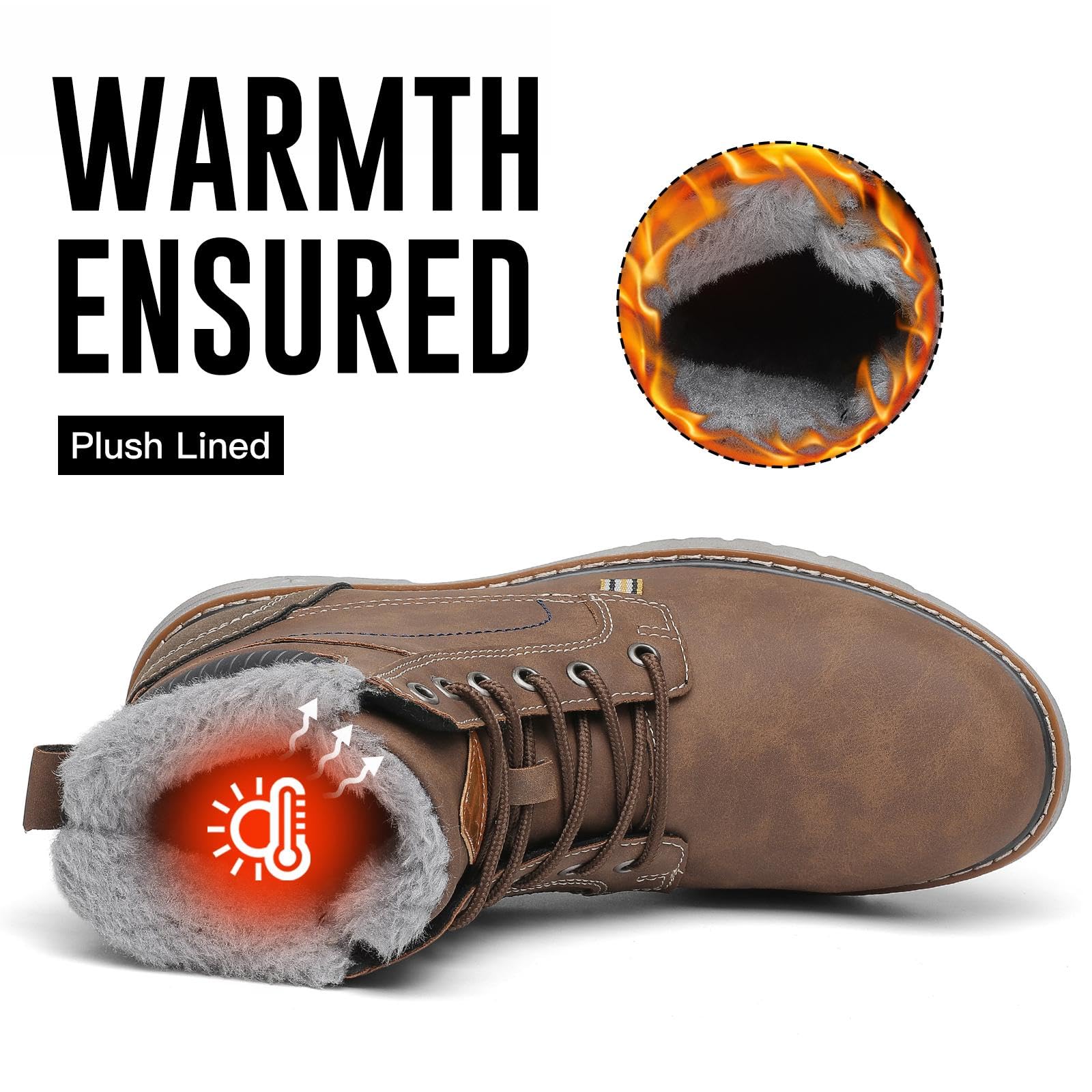 Mishansha Scarpe Uomo Stivaletti da Trekking Eleganti Scarpe da Ginnastica Stivali da Escursionismo Invernali Impermeabile Outdoor