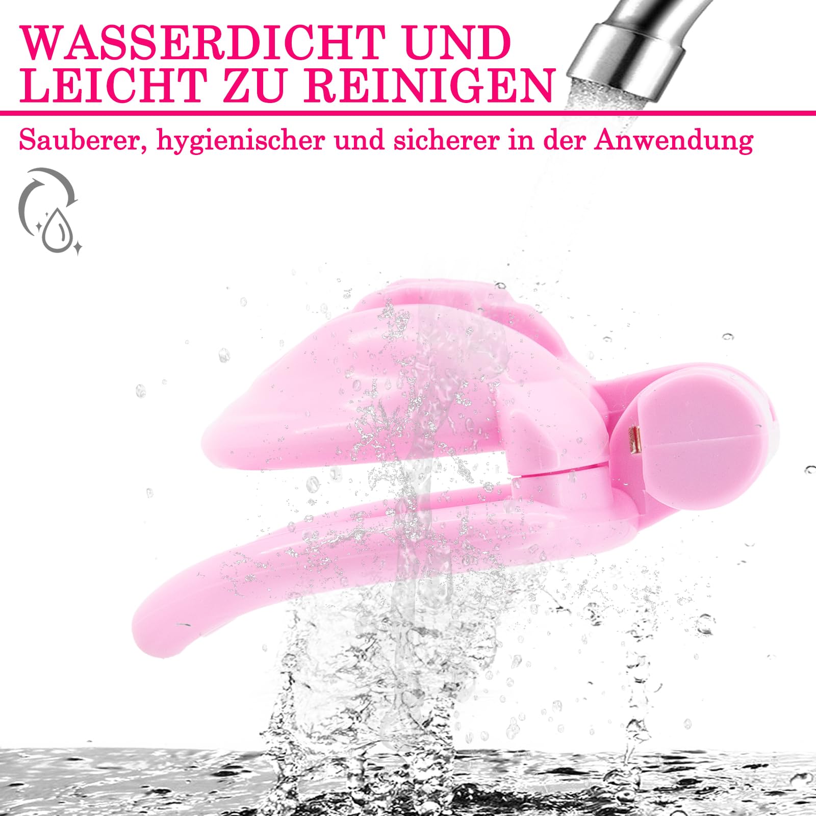 BDSMYEE Chastity cage con 4 Anelli per il Pene Rimovibili, gabbia castità per uomo sissy, Gabbie per Pene cock cage Sex Toys per Prevenire L'erezione (Rosa)