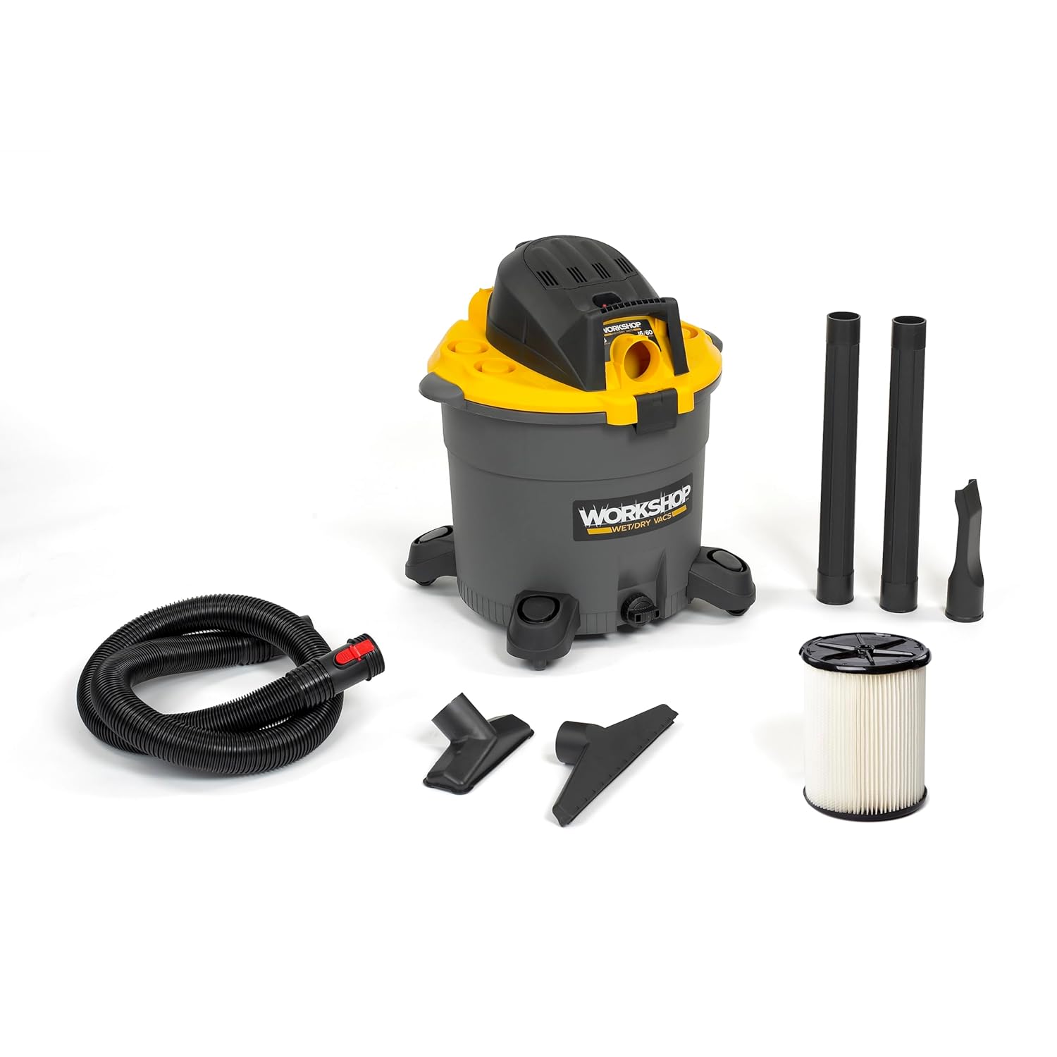 Workshop Wet Dry Vac Ws1600va High Capacity Wet Dry Vacuum Cleaner, 16-Gallon Shop Vacuum Cleaner, 6.5 Peak HP Wet & Dry V...