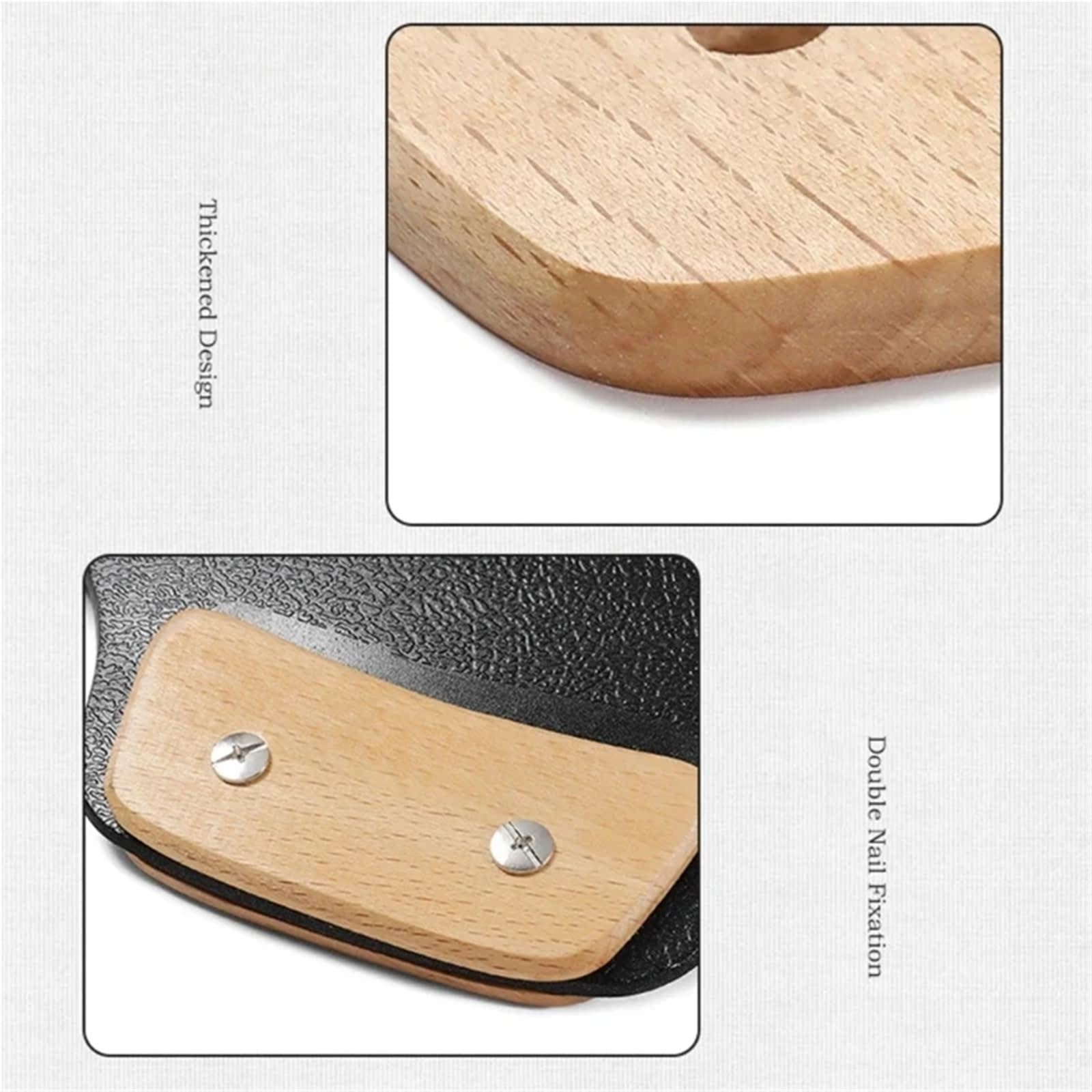 Topfdeckelgriff aus Buchenholz | 2 Paar Holz-Topf-Abdeckungsgriffe, Ersatz-BBQ-Pfannengriffe, Verbrühungen, wärmeisolierter Griff
