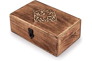 NIRMAN Carved Wood Trinket Box