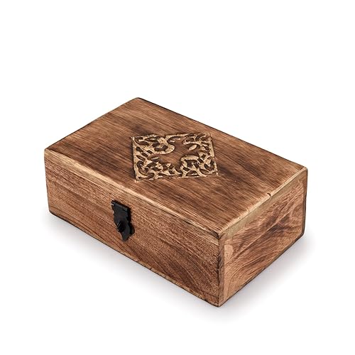 NIRMAN Handmade Wooden Jewellery Trinket Box Keepsake Storage Organizer with