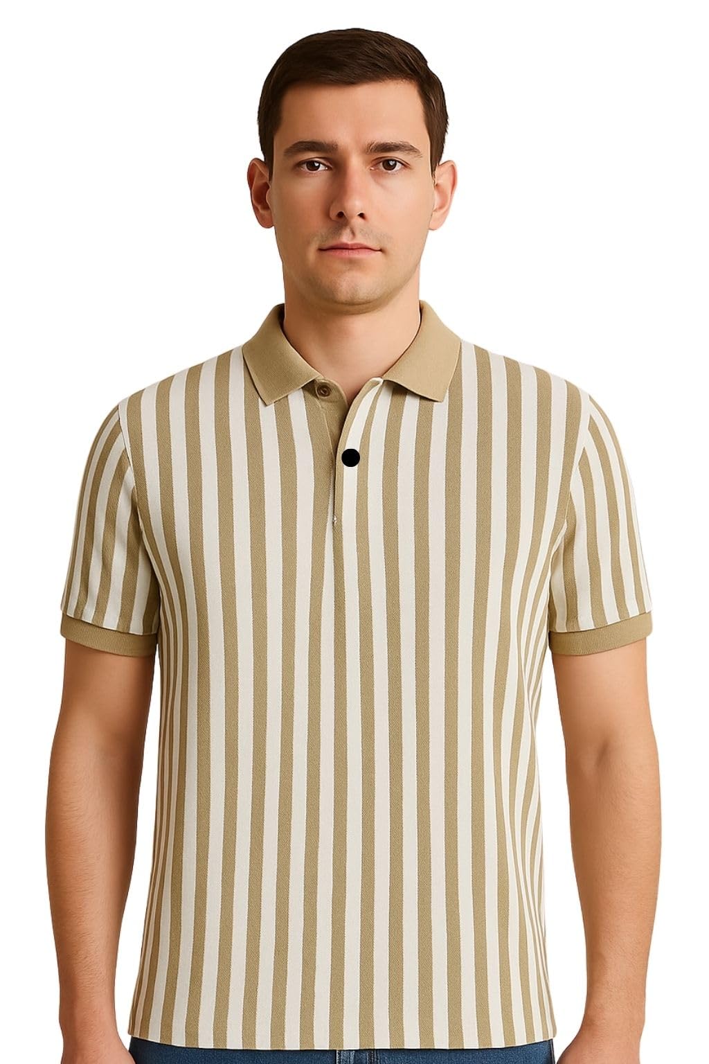 wild elephant Men's Cotton Rich Striped Polo Tshirts | Collar Tshirts | Half Sleeves - Regular Fit-picture-27