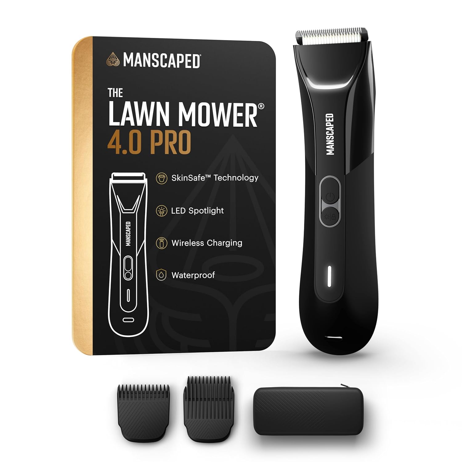 MANSCAPED® The Lawn Mower® 4.0 PRO – Groin & Body Hair Trimmer, Updated SkinSafe® Trimmer Blade, Waterproof Wet/Dry Groomer, USB-C & Wireless Charging Compatible, Men’s Ball Shaver with Travel Lock MANSCAPED® The Lawn Mower® 4.0 PRO – Groin & Body Hair Trimmer, Updated SkinSafe® Trimmer Blade, Waterproof Wet/Dry Groomer, USB-C & Wireless Charging Compatible, Men’s Ball Shaver with Travel Lock