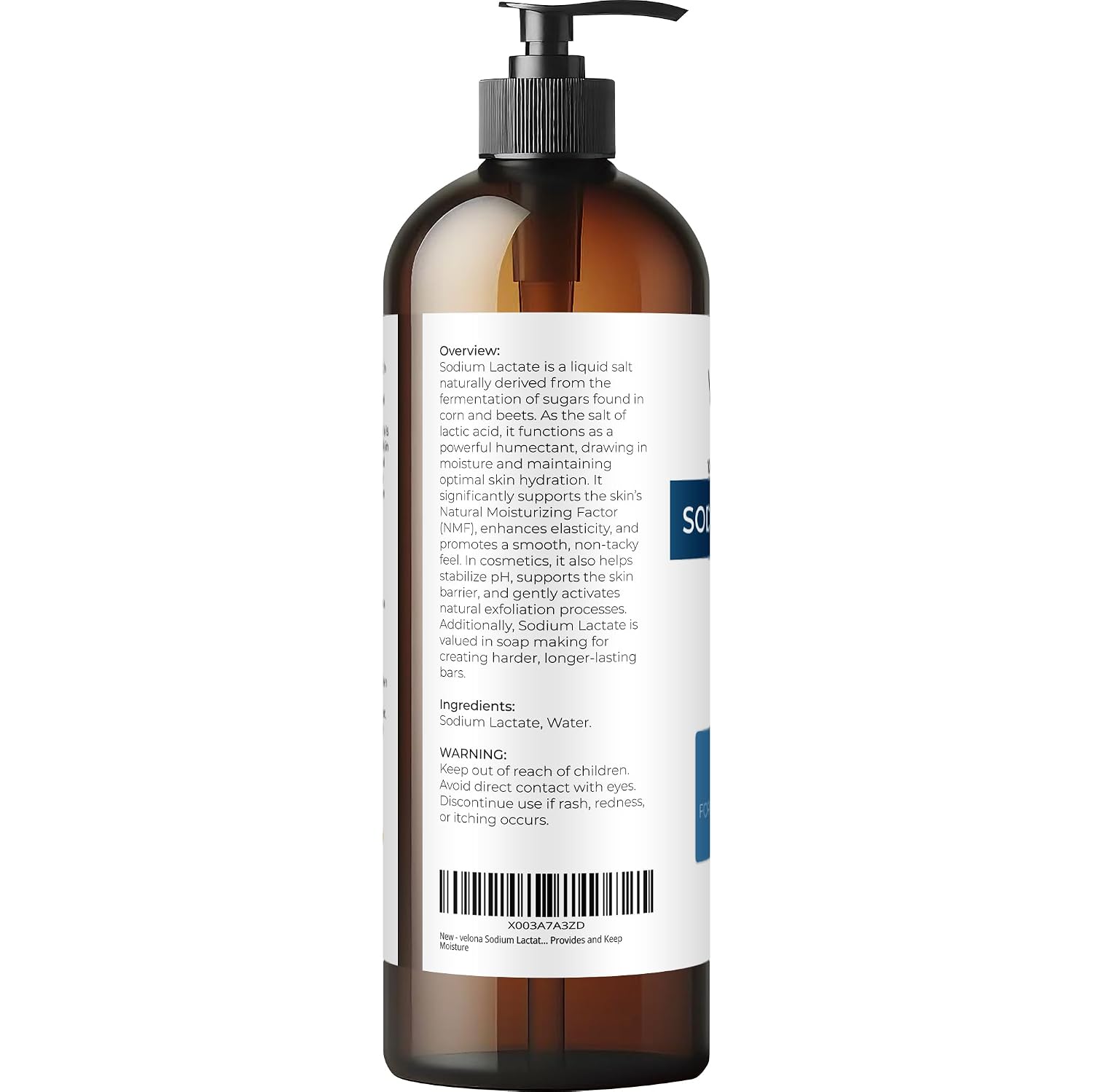 velona Sodium Lactate 60% - 16 oz | USP Grade Natural Preservative | for Soap Making & Lotions | Harder Bar of Soap, pH Regulator, Glycerin Substitute, Provides and Keep Moisture