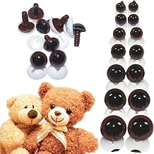 celloexpress 10mm Brown Eyes with Plastic Backs - Safety Eyes for Soft Toy or Teddy Bear Making - Pack of 3 Pairs