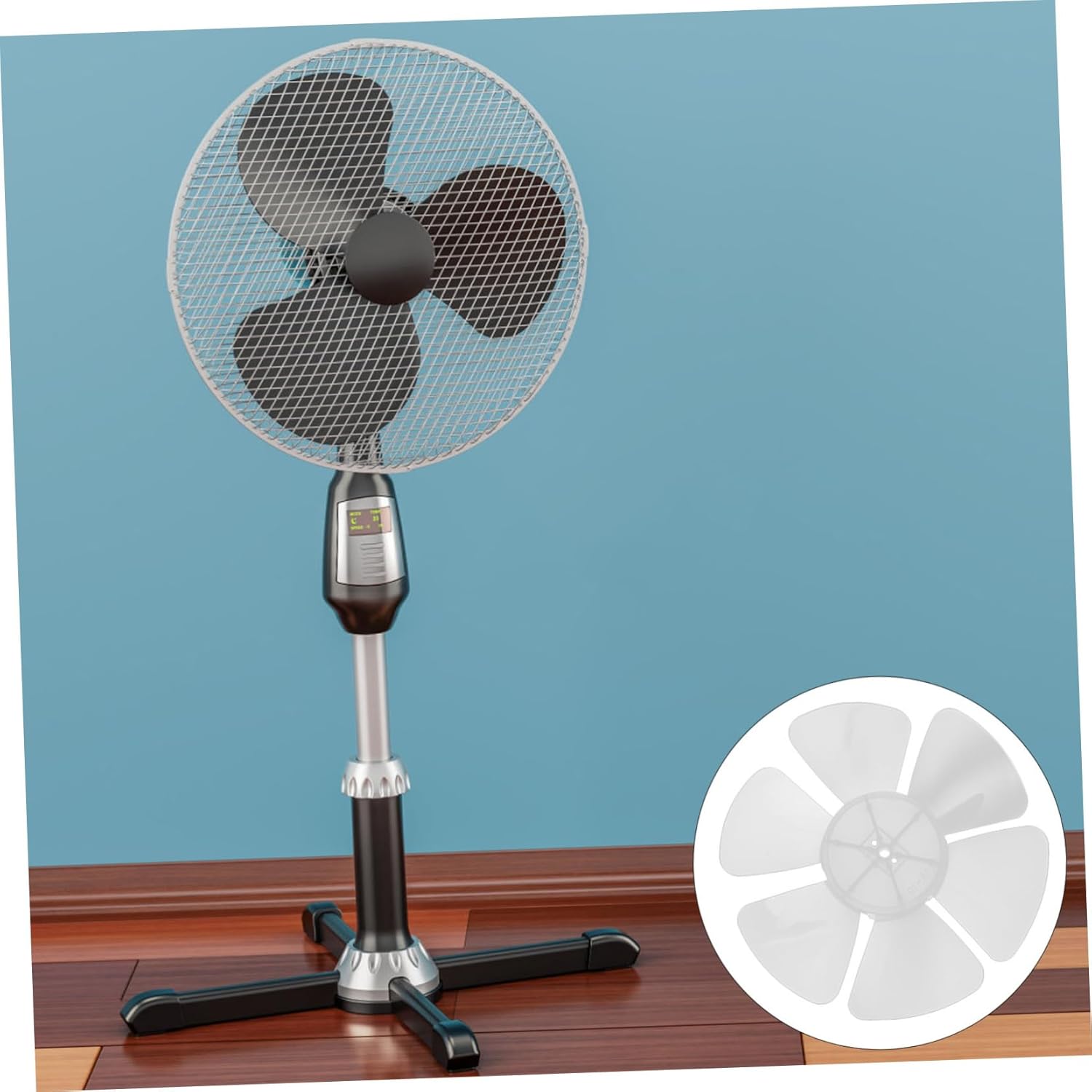 Garneck 5pcs Plastic Fan Replacement for Table Fans Transparent Six- Design Easy Installation Plastic Material Compatible