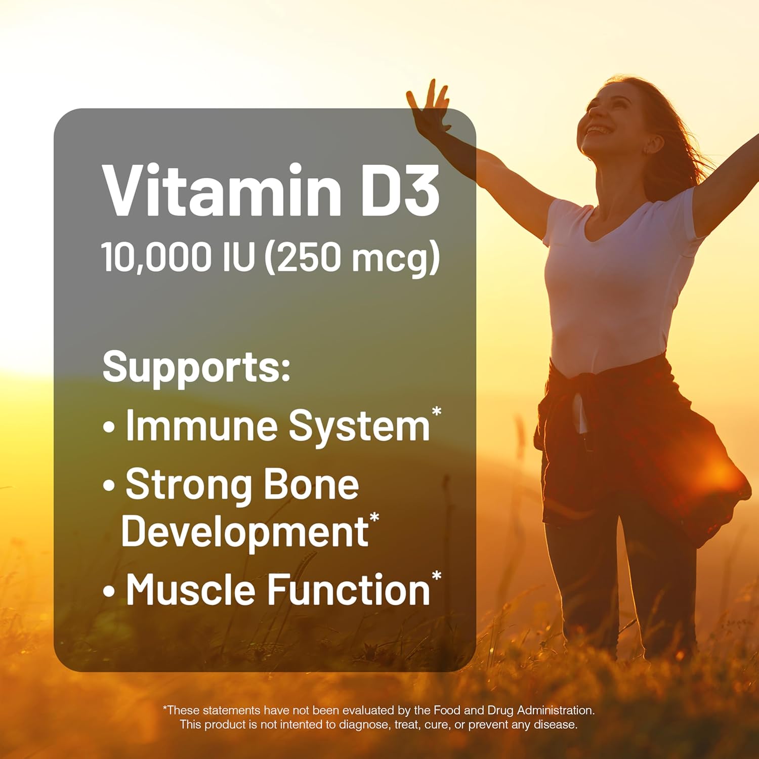 NatureWise Vitamin D3 10,000IU (250 mcg) 30-Day Supply - High Potency for Healthy Immune Support & Muscle Function, Non-GMO, Gluten-Free in Organic Extra Virgin Olive Oil, (Mini Softgel), 30 Count - Image 2