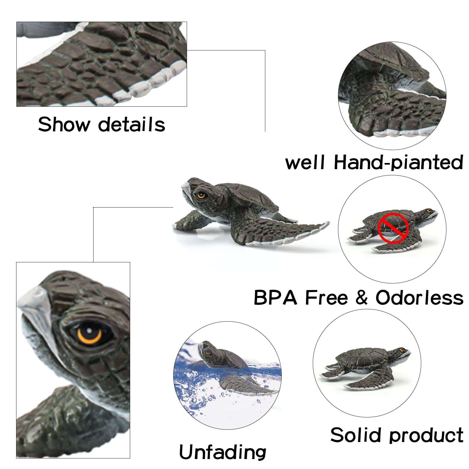 ウミガメの模型 レプリカ 海洋生物模型 ウミガメ レプリカ 海洋生物 のリアルなハンドメイド作品