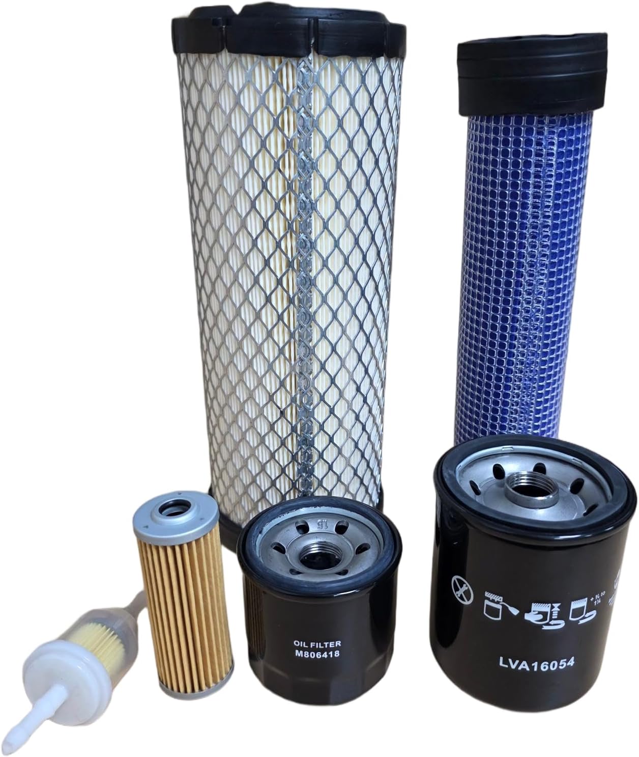 Filter M806418 LVA16054 AM116304 MIU804763 M131802 (Filter kit LVA21036) Compatible with John Deere Compact Utility Tractor 1025R (-153036), 2025R (-103920)