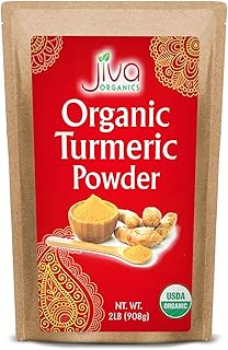 Jiva Organic Turmeric Powder - 2 Pound in Resealable Bag, 100% Raw with Tumeric Powdered Organic, Turmeric Curcumin Powde...