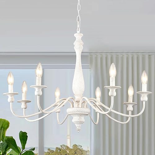 White Chandelier Farmhouse Antique Chandeliers for Dining Room French Country