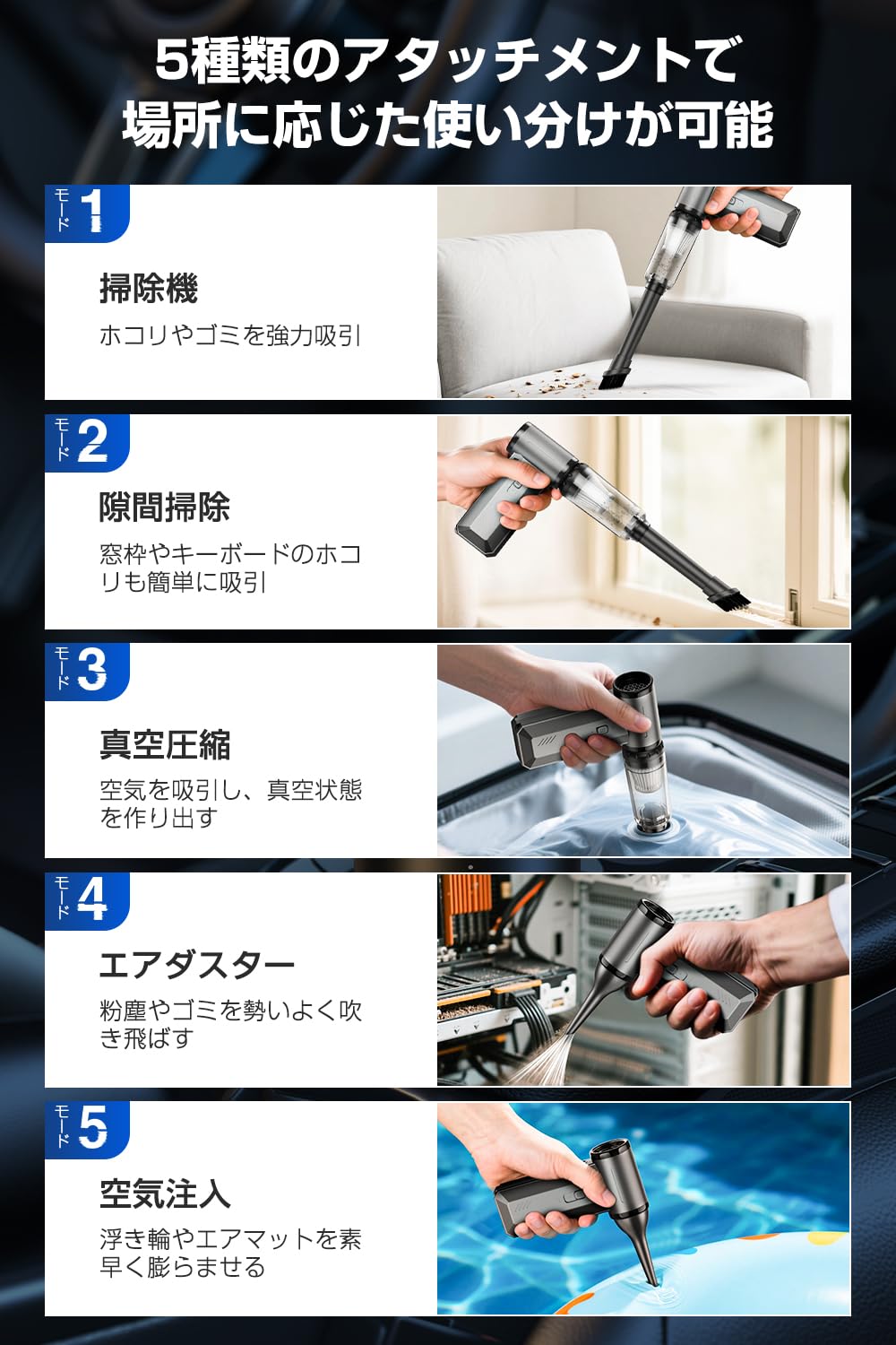 Amazon | エアダスター 電動エアダスター ブロワー 最強 洗車 ブロアー