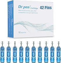 Dr.pen Cartridges 42 Pins, 10Pcs Original Dr.pen Needles Compatible with Dr.pen Ultima A8S/M8S/A9, Professional Dermapen Replacement Ink Cartridges (42 Pins, 10Pcs)