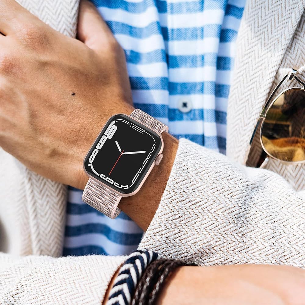 KOZRFEYA Cinturino Trail Loop Compatibile con Apple Watch Ultra 49/45/44/42mm 41/40/38mm, Cinturino Sport Loop Compatibile con iWatch Series 9/8/7/6/5/4/3/2/1/SE (49/45/44/42mm, 1 - Crema)
