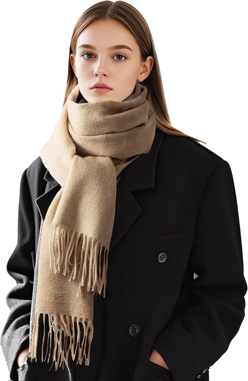 Scarf for Women, Warm Winter Scratchy Lightweight Cashmere Scarves, Lint-free, Pill-Free, Gift Box Packaging