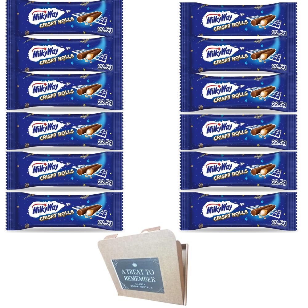 Milky Way Crispy Rolls Chocolate Bar 22.5g Pack Of (12 Bars) Fresh Stocks