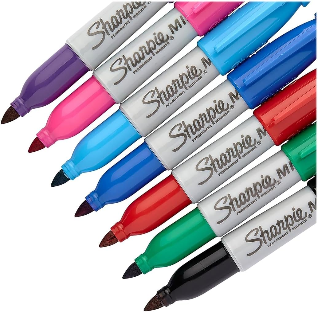 Sharpie 100405 Mini Permanent Markers Fine Point Assorted Bulk (35111)