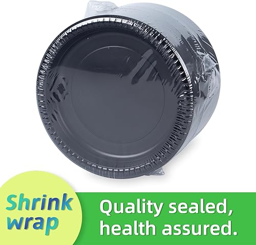 Miniatura 3 de Platos de plástico, reutilizables, paquete de 150 platos desechables resistentes de 9 pulgadas, bandeja de plástico para microondas, conveniente