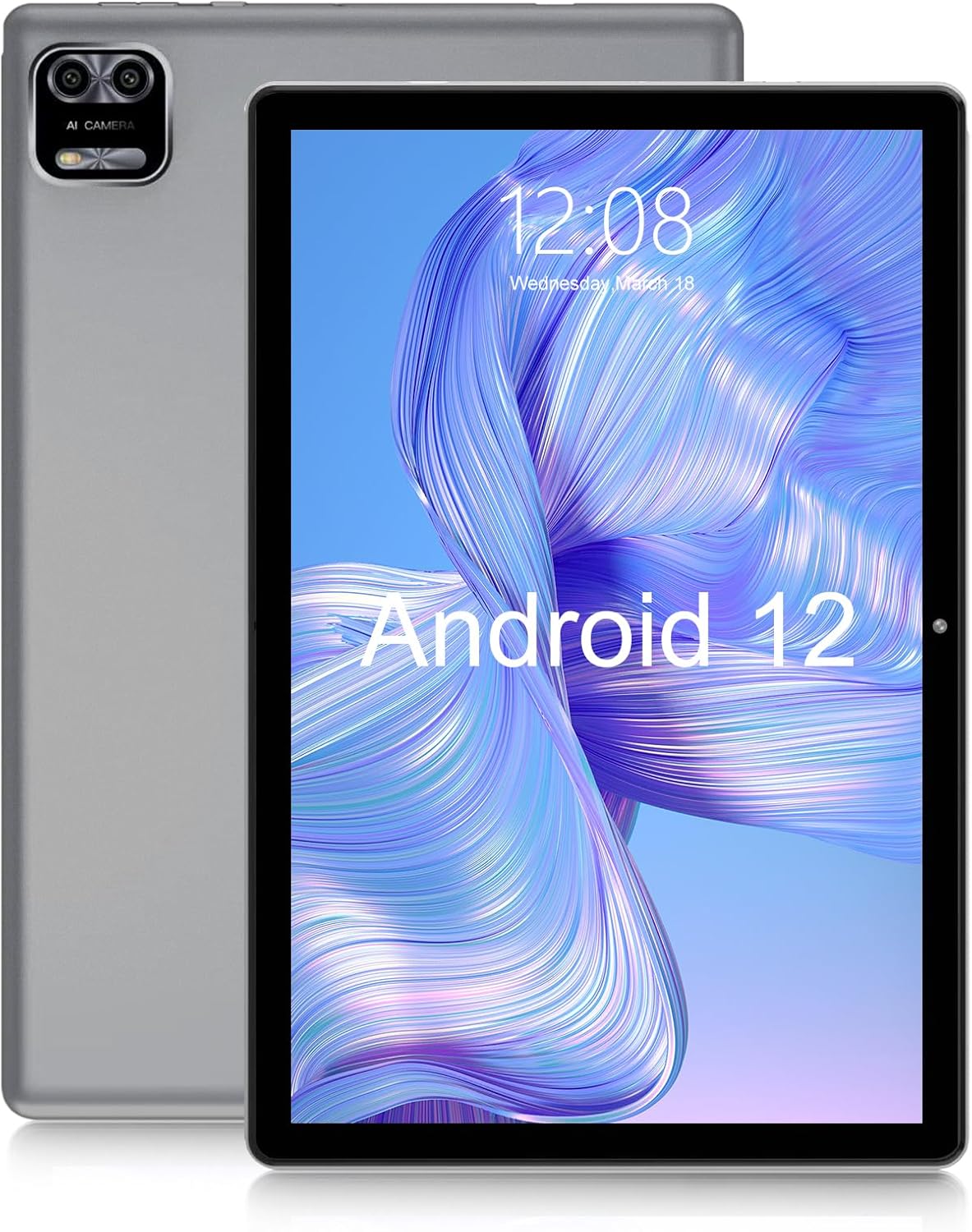 WeTap Android 12.0 Tablet 10 pollici Y10, 3GB RAM 64GB Storage, 2MP + 8MP Dual Camera, Quad-Core, 1280x800 | Wi-Fi | Bluetooth | 6000mAh | Google GMS Certified | Grigio WeTap Android 12.0 Tablet 10 pollici Y10, 3GB RAM 64GB Storage, 2MP + 8MP Dual Camera, Quad-Core, 1280x800 | Wi-Fi | Bluetooth | 6000mAh | Google GMS Certified | Grigio