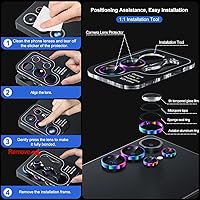 Vista 35 de WSKEN for Samsung Galaxy S24 Ultra Camera Lens Protector, Ultra Thin Scratch Resistant 9H Tempered Glass with Aluminum Metal Circle Camera Screen
