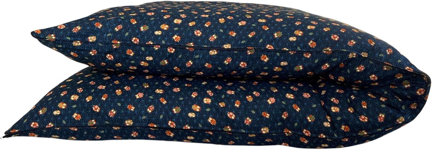 FUTON with Cover Handmade Shiki Futon Floor Mattress, Japanese Futon Mattress (Shikibuton), Natural Material, Made in The USA. Cover Included!!!