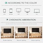 LINSY HOME TV Stand for 65" TV, Mid-Century Modern 58" Entertainment Center with Sliding Tambour Door and Storage Cabinet, Cruved TV Media Console Table for Living Room, Bedroom, Oak