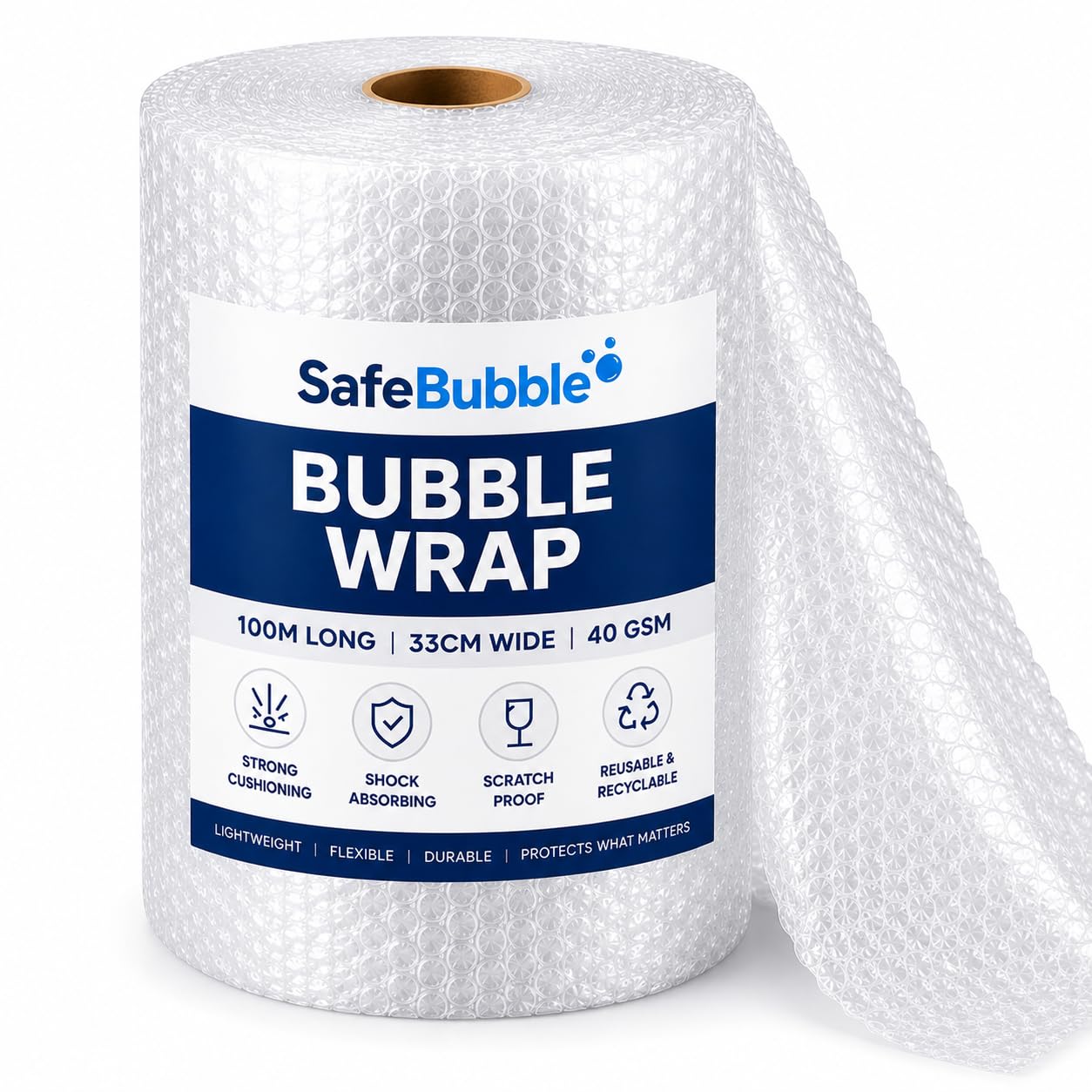 Bubble Wrap Roll for Packing 33cm x 25 Meter | Air Bubble Cushioning Wrap Sheet for Shipping, Moving, Courier & Fragile Item Protection | Transparent, Reusable, Tear-Resistant (100 Meter)-image-27