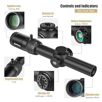 Amazon.co.jp: SPINA OPTICS ライフルスコープ HD 1-8x24 FFP