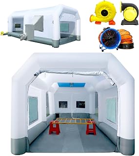GORILLASPRO Inflatable Paint Booth 16.5x10x8Ft,Portable Paint Booth with Air Draft Device & Exhaust Fan, 2 Blower (550W+480W),Upgrade Air Filter System Environment Friendly Painting Tent