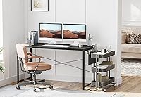 Vista 70 de CubiCubi Escritorio para computadora de 32 pulgadas, mesa de estudio para oficina en casa, escritorio de PC de estilo moderno y simple, marco