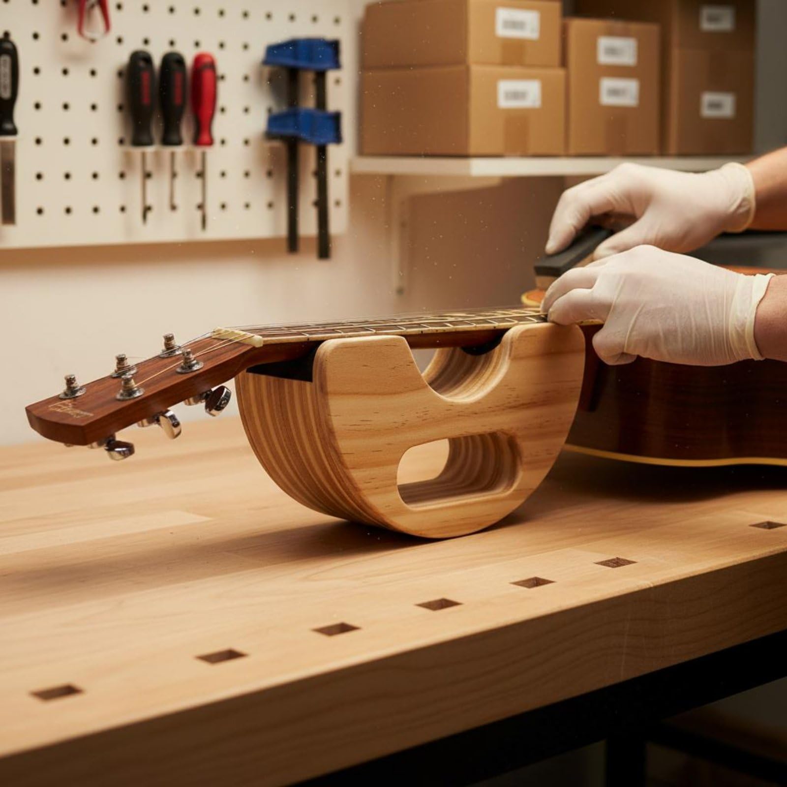 Supporto Collo Chitarra Antiscivolo Attrezzatura da Musica Protezione Antigraffio per Liutai, Supporto Per Manico Per Chitarra Classica