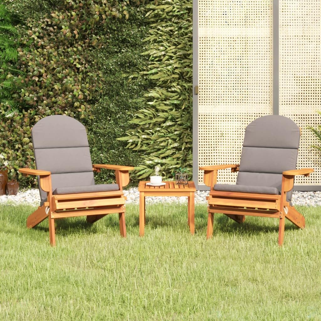 Salon De Jardin VidaXL Ensemble De Bistro Pliable 3 Pcs Bois De Teck