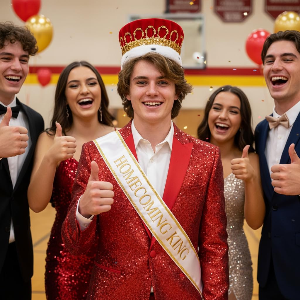 Anderson's Velvet Crown, Faux Fur, Gold or Silver Trim, 6 1/2 Inches