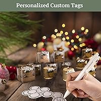 Vista 7 de Paquete de 30 favores de boda portavelas de té de madera, favores de despedida de soltera para invitados a granel, centros de mesa de bautismo/baby