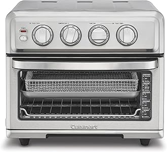 Cuisinart Air Fryer Toaster Oven, 1800W, 8-in-1 with Air Fry, Convection, Broil & Warm, 0.6 Cubic Feet, 60-Minute Timer, TOA-70NAS, Stainless Steel