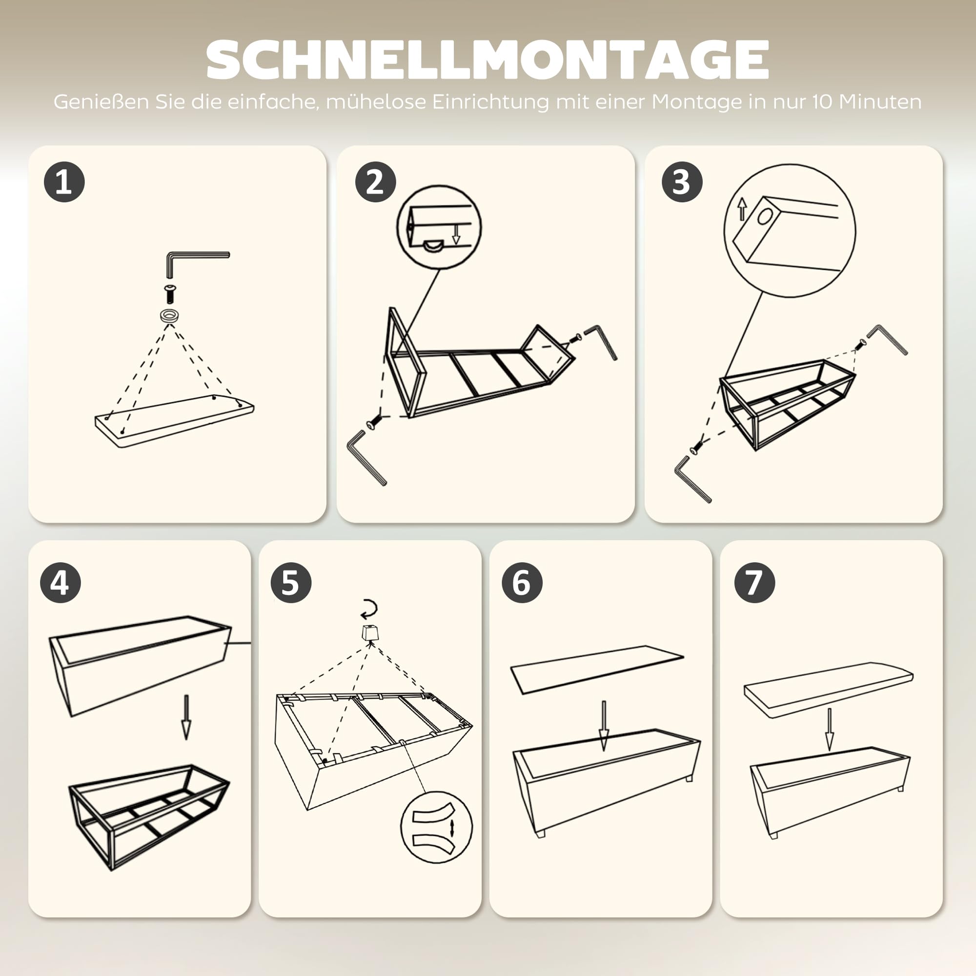 HOMCOM Sitzbank mit Stauraum Abnehmbarem Deckel 112 x 42 x 40 cm Beige | Polsterbank, Cord-Optik, Bank Sitztruhe, für Wohnzimmer, Schlafzimmer, Flur
