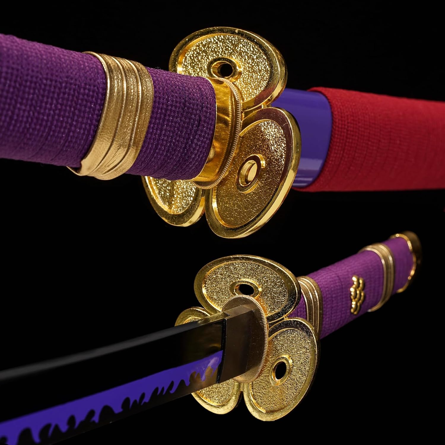 Purple Enma Zoro Sword,1095 high Carbon Steel 41" Katana Sword,Full Tang Samurai Swords Weapon Prop Collection Gift - Image 4