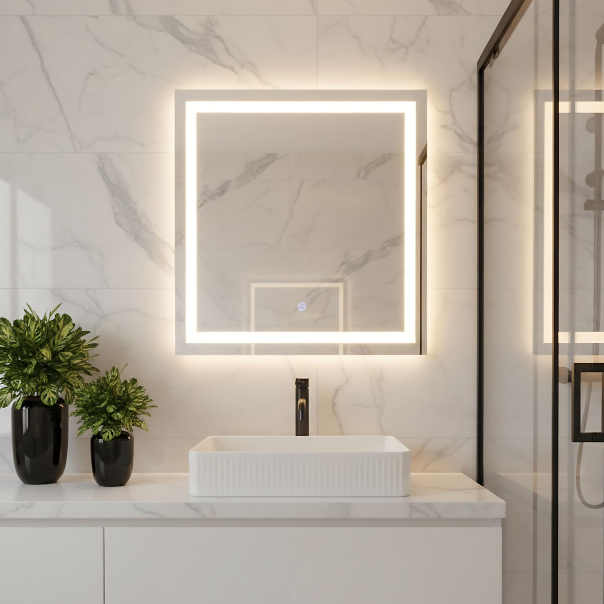 Lavabo Sobre Encimera Rea Fiorella Blanco