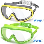 Braylin Adult Swim Goggles, 2-Pack Wide View Swim Goggles for Men Women Youth Teen, Anti-Fog, Over 15