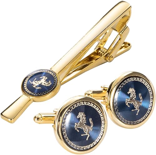 Barry.Wang Gemelos para hombre, con clip de corbata, estilo francés, camisas de boda, botones, elegante, regalo para corbata