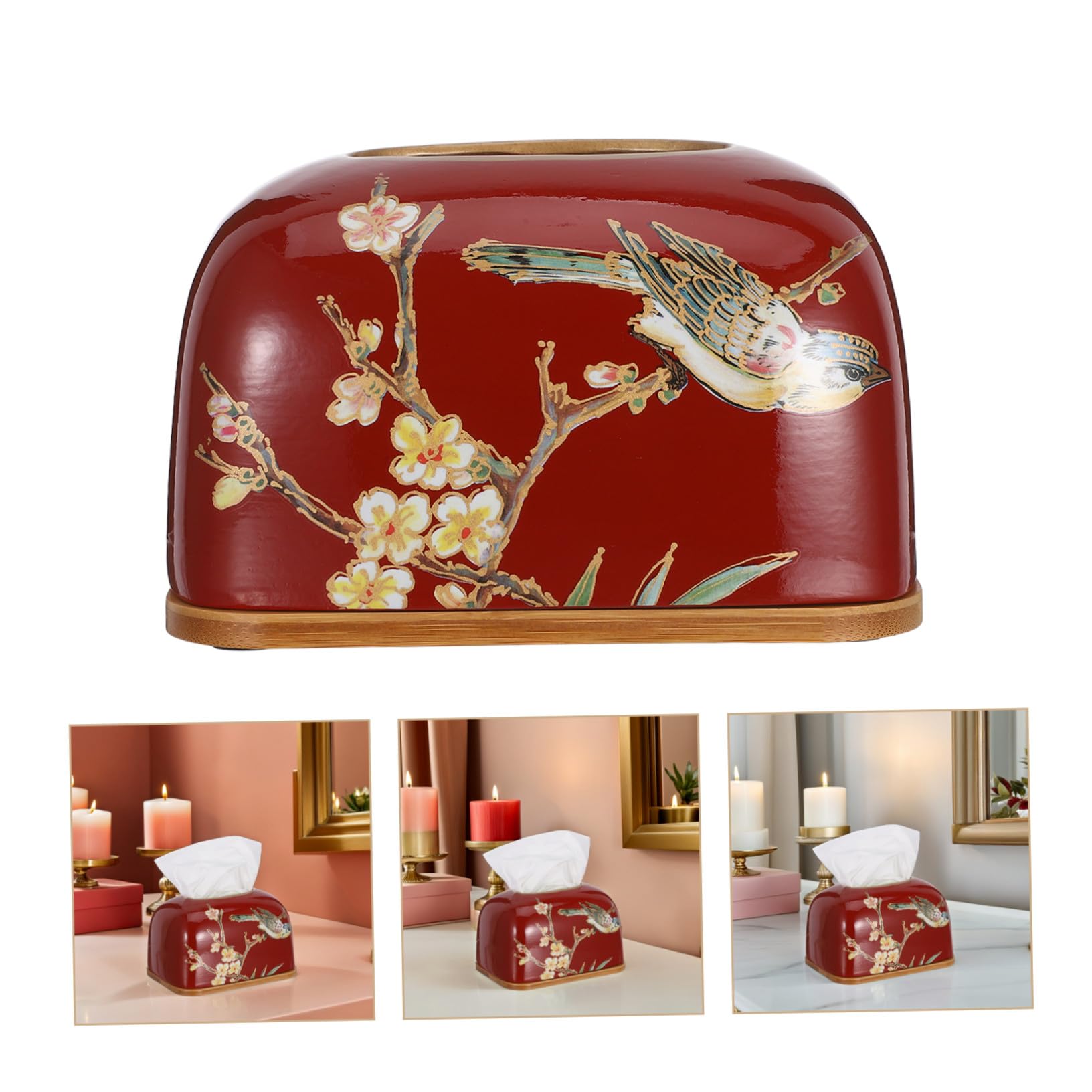 Mipcase Pojemnik Na Chusteczki Higieniczne Ceramiczny Pojemnik Dozownik Chusteczek Higienicznych Ceramiczna Osłona Na Chusteczki Z