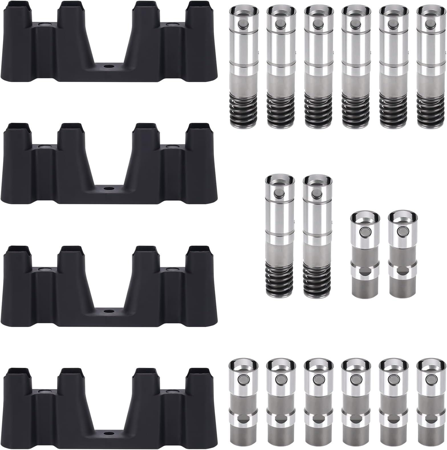 8 AFM + 8 Hydraulic Valve Lifters kit with 4 Guides Trays Compatible with 5.3L 6.0L 6.2L Allure Avalanche Escalade Suburban 1500 Sierra 1500 Yukon XL 1500 Select V8 Engines Models