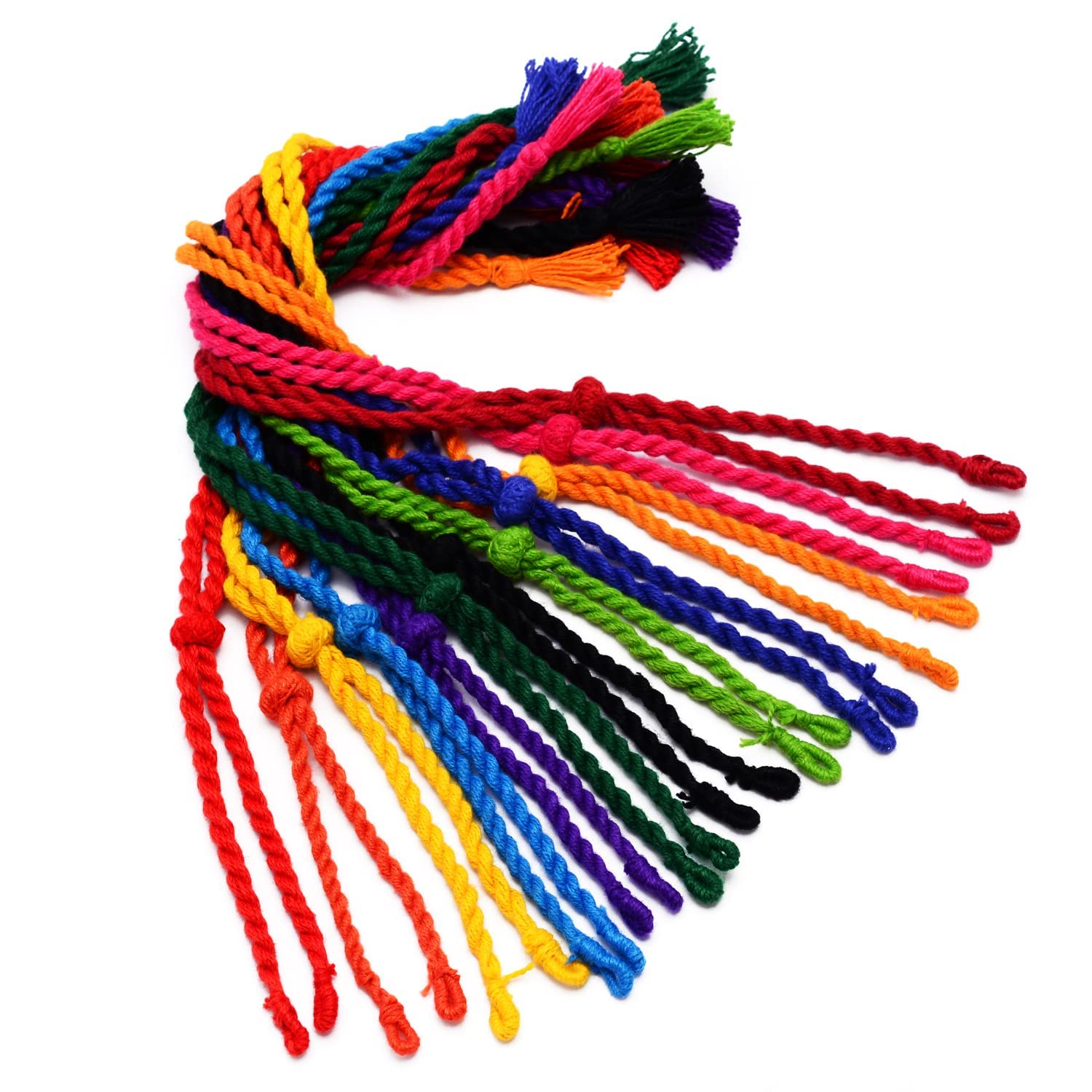 Beadwaala Adjustable Handmade Necklace Thread, Indian Necklace Jewelry Cotton Ball Cord, Jewelry Supplies, Multicolor Dori Pack of 12 Pcs Jewellery Making Materials kit (Dori-001)-image-27