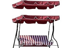 3 Seater Garden Swing Canopy Replacement- Waterproof Outdoor Sun Shade Patio Swing Canopy Awning